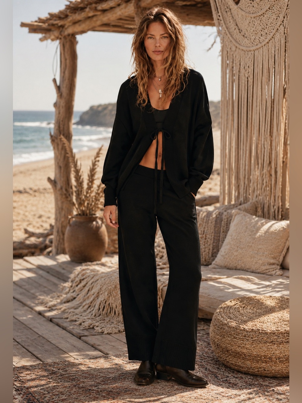 Free People Solar Cardigan & Pants Set